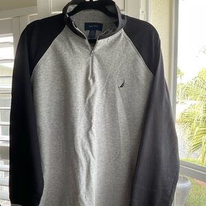 NWOT Men’s Nautica Quarter Zip Pullover, Lightweight Sweatshirt, XL